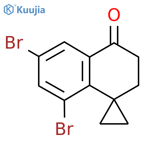 6',8'-dibromo-3',4'-dihydro-2'H-spirocyclopropane-1,1'-naphthalene-4'-one structure