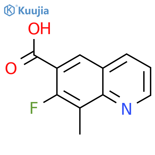 7-fluoro-8-methylquinoline-6-carboxylic acid structure