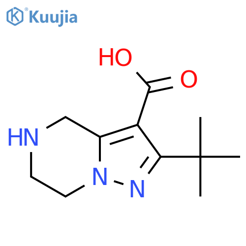 2-tert-butyl-4H,5H,6H,7H-pyrazolo1,5-apyrazine-3-carboxylic acid structure
