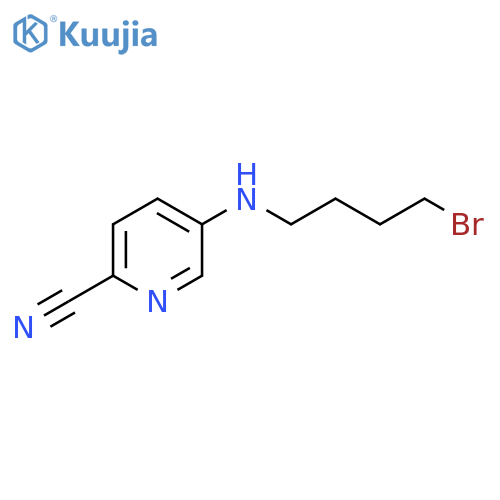 5-(4-bromobutyl)aminopyridine-2-carbonitrile structure