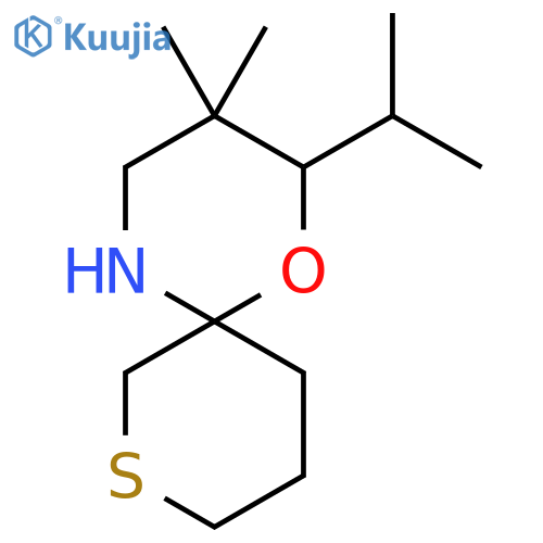3,3-dimethyl-2-(propan-2-yl)-1-oxa-8-thia-5-azaspiro5.5undecane structure