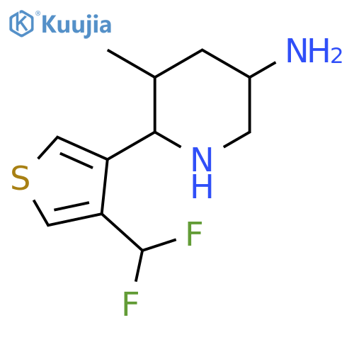 6-4-(difluoromethyl)thiophen-3-yl-5-methylpiperidin-3-amine structure