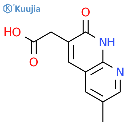 1,8-Naphthyridine-3-acetic acid, 1,2-dihydro-6-methyl-2-oxo- structure