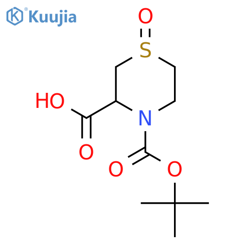 4-(tert-butoxy)carbonyl-1-oxo-1lambda4-thiomorpholine-3-carboxylic acid structure