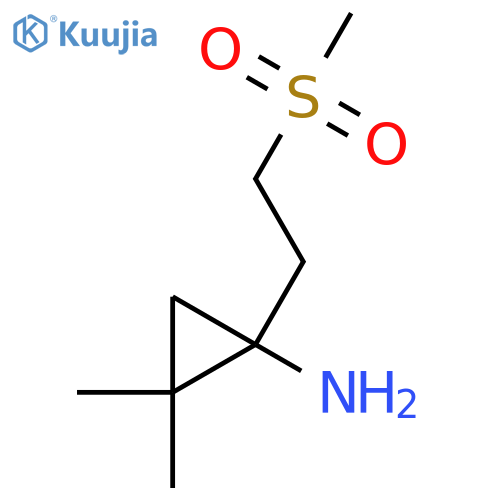 1-(2-methanesulfonylethyl)-2,2-dimethylcyclopropan-1-amine structure