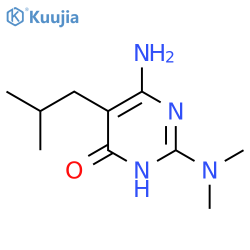 6-amino-2-(dimethylamino)-5-(2-methylpropyl)-3,4-dihydropyrimidin-4-one structure