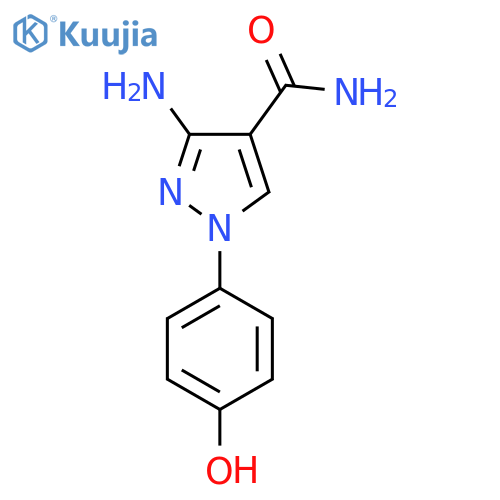 3-amino-1-(4-hydroxyphenyl)-1H-pyrazole-4-carboxamide structure