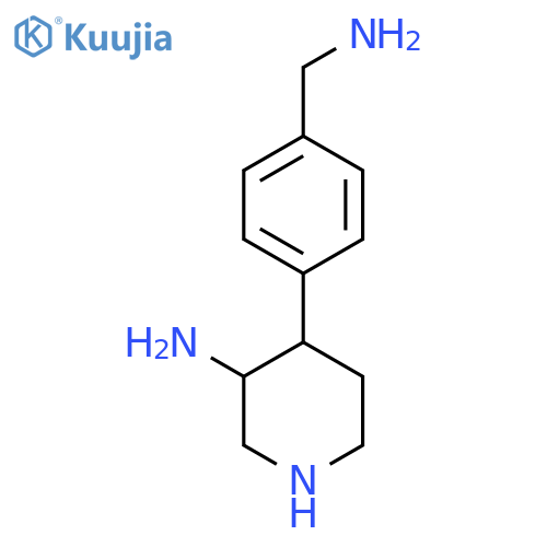 4-4-(aminomethyl)phenylpiperidin-3-amine structure