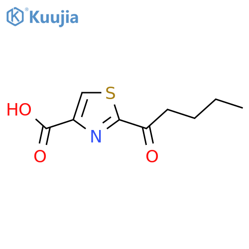 2-pentanoyl-1,3-thiazole-4-carboxylic acid structure