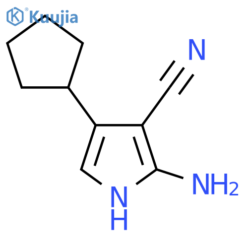 2-amino-4-cyclopentyl-1H-pyrrole-3-carbonitrile structure