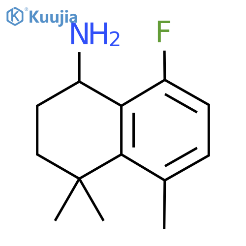 8-fluoro-4,4,5-trimethyl-1,2,3,4-tetrahydronaphthalen-1-amine structure