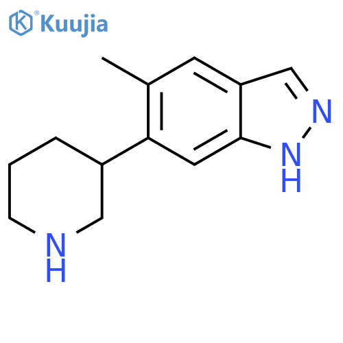 5-methyl-6-(piperidin-3-yl)-1H-indazole structure