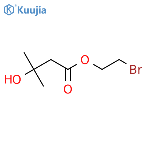 2-bromoethyl 3-hydroxy-3-methylbutanoate structure
