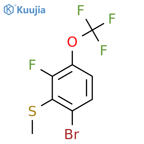 (6-Bromo-2-fluoro-3-(trifluoromethoxy)phenyl)(methyl)sulfane structure