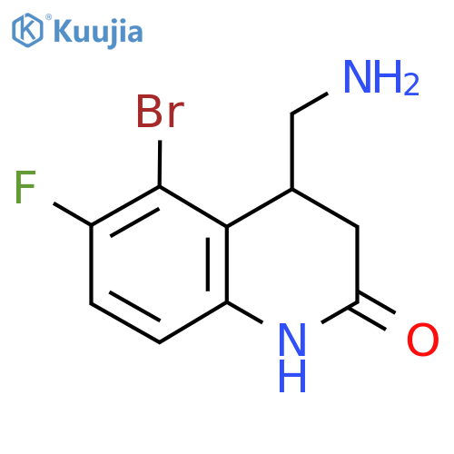 4-(Aminomethyl)-5-bromo-6-fluoro-1,2,3,4-tetrahydroquinolin-2-one structure
