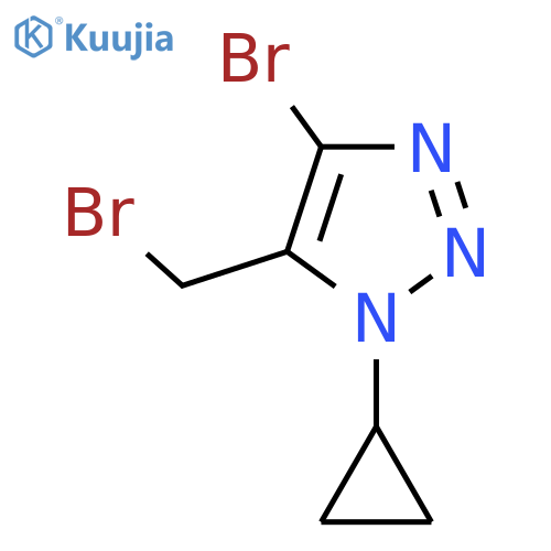 4-bromo-5-(bromomethyl)-1-cyclopropyl-1H-1,2,3-triazole structure