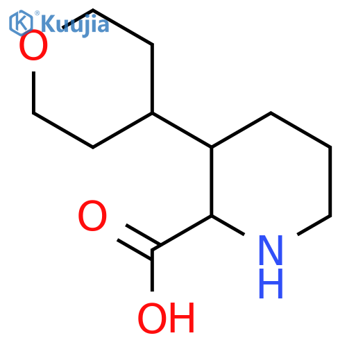 3-(oxan-4-yl)piperidine-2-carboxylic acid structure