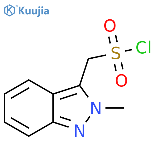 (2-methyl-2H-indazol-3-yl)methanesulfonyl chloride structure