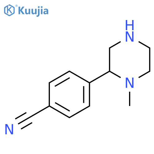 4-(1-methylpiperazin-2-yl)benzonitrile structure