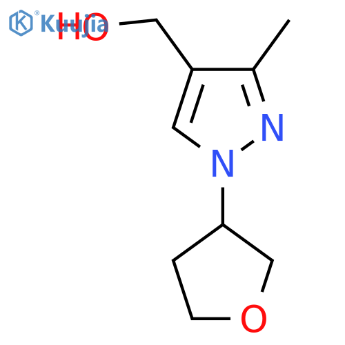 3-methyl-1-(oxolan-3-yl)-1H-pyrazol-4-ylmethanol structure