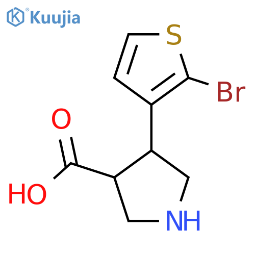 4-(2-bromothiophen-3-yl)pyrrolidine-3-carboxylic acid structure