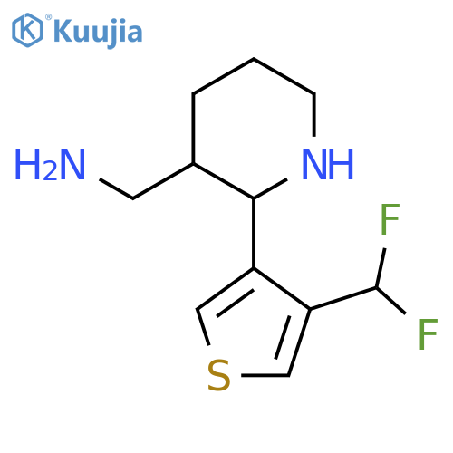 {2-4-(difluoromethyl)thiophen-3-ylpiperidin-3-yl}methanamine structure