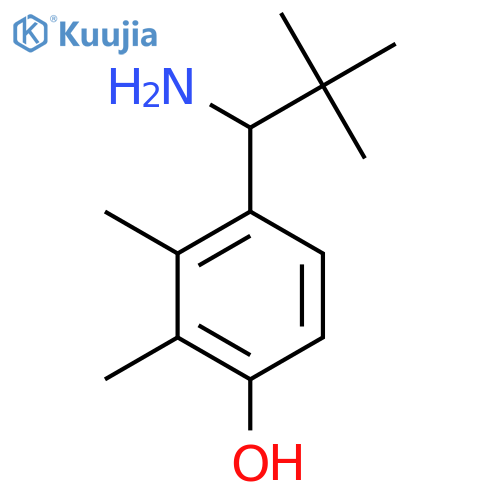 4-(1-amino-2,2-dimethylpropyl)-2,3-dimethylphenol structure