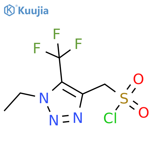 1-ethyl-5-(trifluoromethyl)-1H-1,2,3-triazol-4-ylmethanesulfonyl chloride structure
