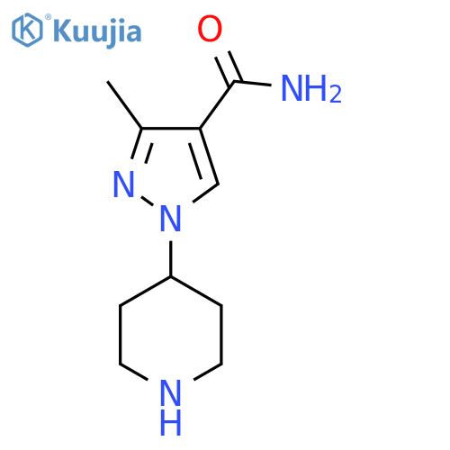 3-methyl-1-(piperidin-4-yl)-1H-pyrazole-4-carboxamide structure