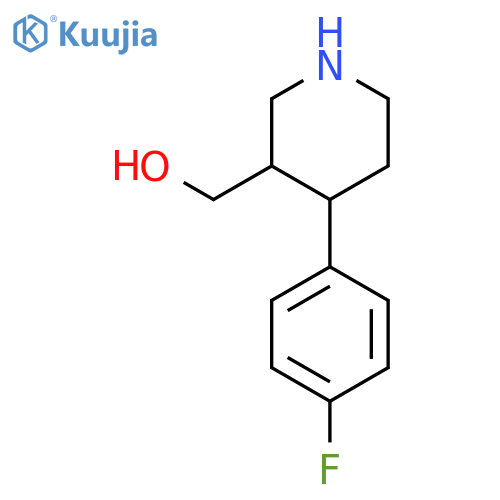 4-(4-Fluorophenyl)-3-piperidinemethanol structure