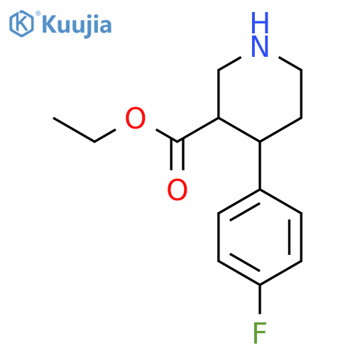 3-Piperidinecarboxylic acid, 4-(4-fluorophenyl)-, ethyl ester structure