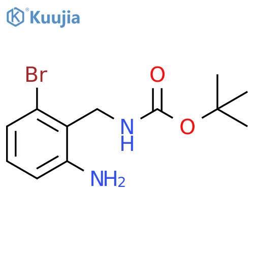 tert-butyl N-[(2-amino-6-bromophenyl)methyl]carbamate structure