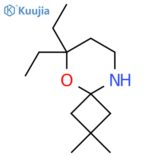 6,6-diethyl-2,2-dimethyl-5-oxa-9-azaspiro3.5nonane structure
