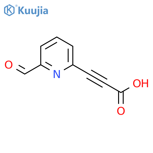 3-(6-formylpyridin-2-yl)prop-2-ynoic acid structure