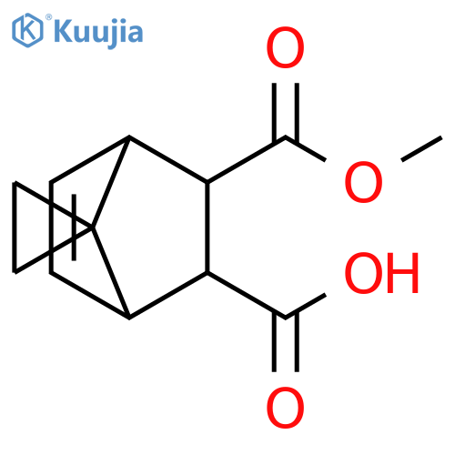 3-methoxycarbonylspiro[bicyclo[2.2.1]hept-5-ene-7,1'-cyclopropane]-2-carboxylic acid structure