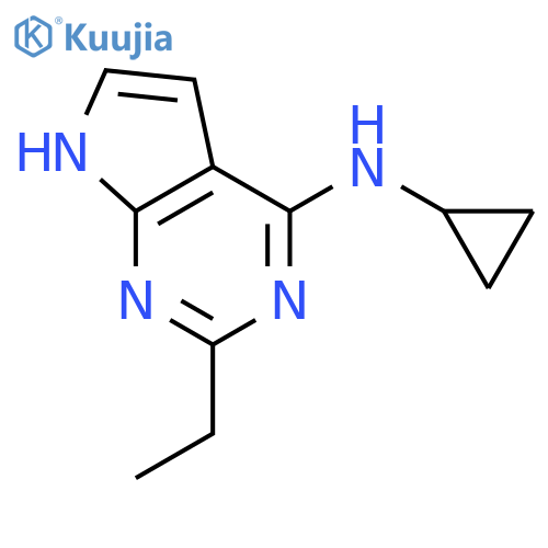N-cyclopropyl-2-ethyl-7H-pyrrolo2,3-dpyrimidin-4-amine structure