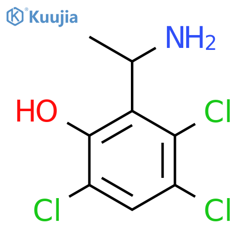 2-(1-aminoethyl)-3,4,6-trichlorophenol structure