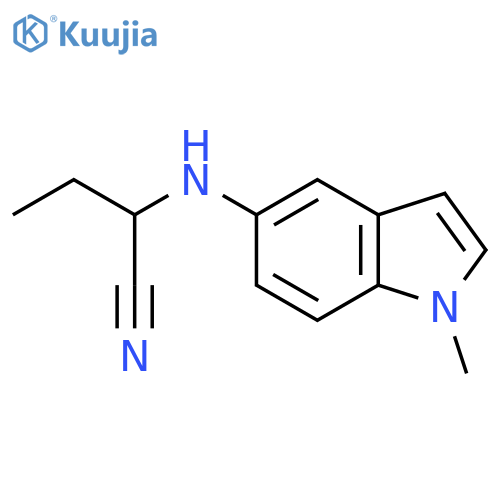 2-(1-methyl-1H-indol-5-yl)aminobutanenitrile structure