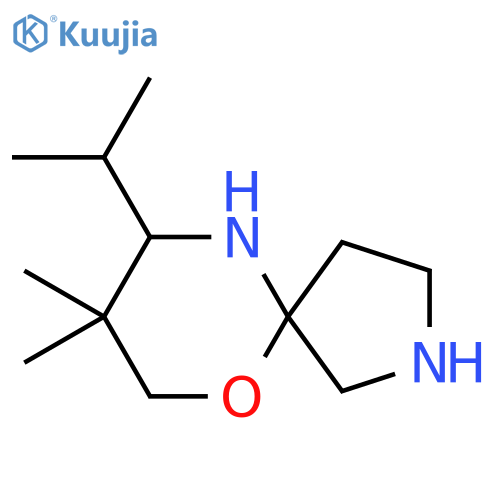 8,8-dimethyl-9-(propan-2-yl)-6-oxa-2,10-diazaspiro4.5decane structure