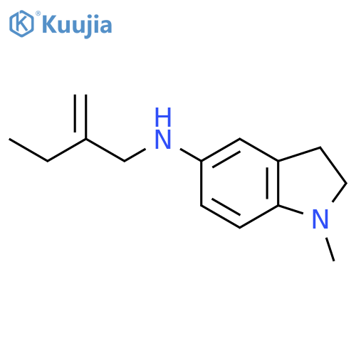 1-methyl-N-(2-methylidenebutyl)-2,3-dihydro-1H-indol-5-amine structure
