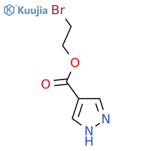 2-bromoethyl 1H-pyrazole-4-carboxylate structure