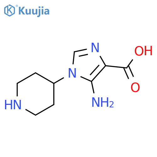 5-amino-1-(piperidin-4-yl)-1H-imidazole-4-carboxylic acid structure