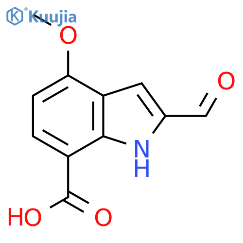 2-formyl-4-methoxy-1H-indole-7-carboxylic acid structure