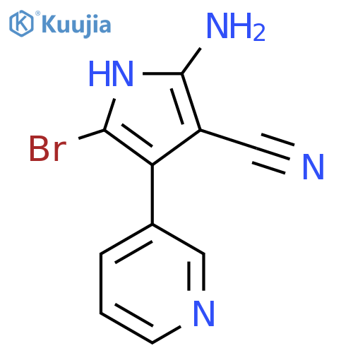 2-amino-5-bromo-4-(pyridin-3-yl)-1H-pyrrole-3-carbonitrile structure