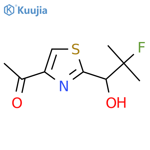 1-2-(2-fluoro-1-hydroxy-2-methylpropyl)-1,3-thiazol-4-ylethan-1-one structure