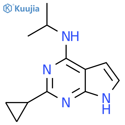 2-cyclopropyl-N-(propan-2-yl)-7H-pyrrolo2,3-dpyrimidin-4-amine structure