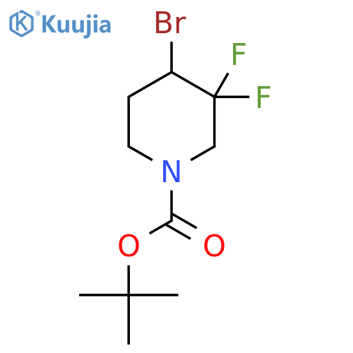 tert-Butyl 4-bromo-3,3-difluoropiperidine-1-carboxylate structure