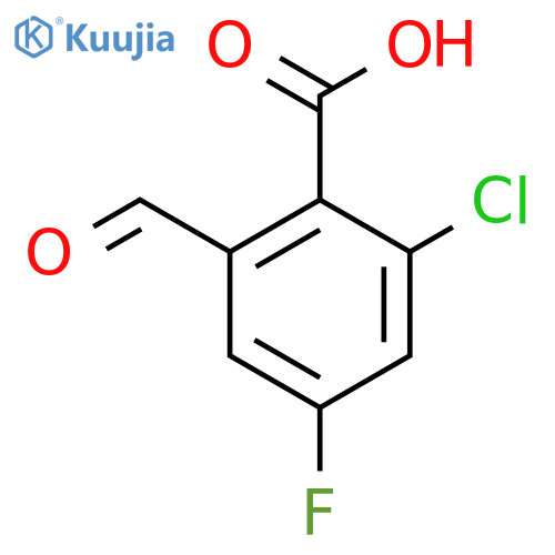 2-chloro-4-fluoro-6-formylbenzoic acid structure
