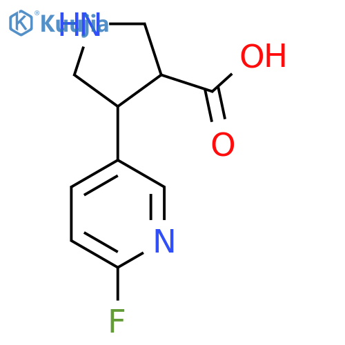 4-(6-fluoropyridin-3-yl)pyrrolidine-3-carboxylic acid structure