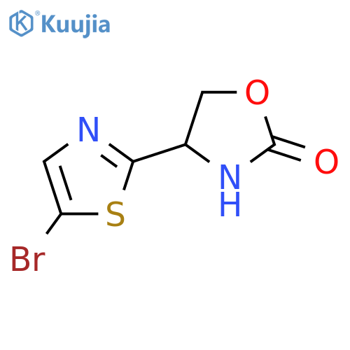 4-(5-bromo-1,3-thiazol-2-yl)-1,3-oxazolidin-2-one structure
